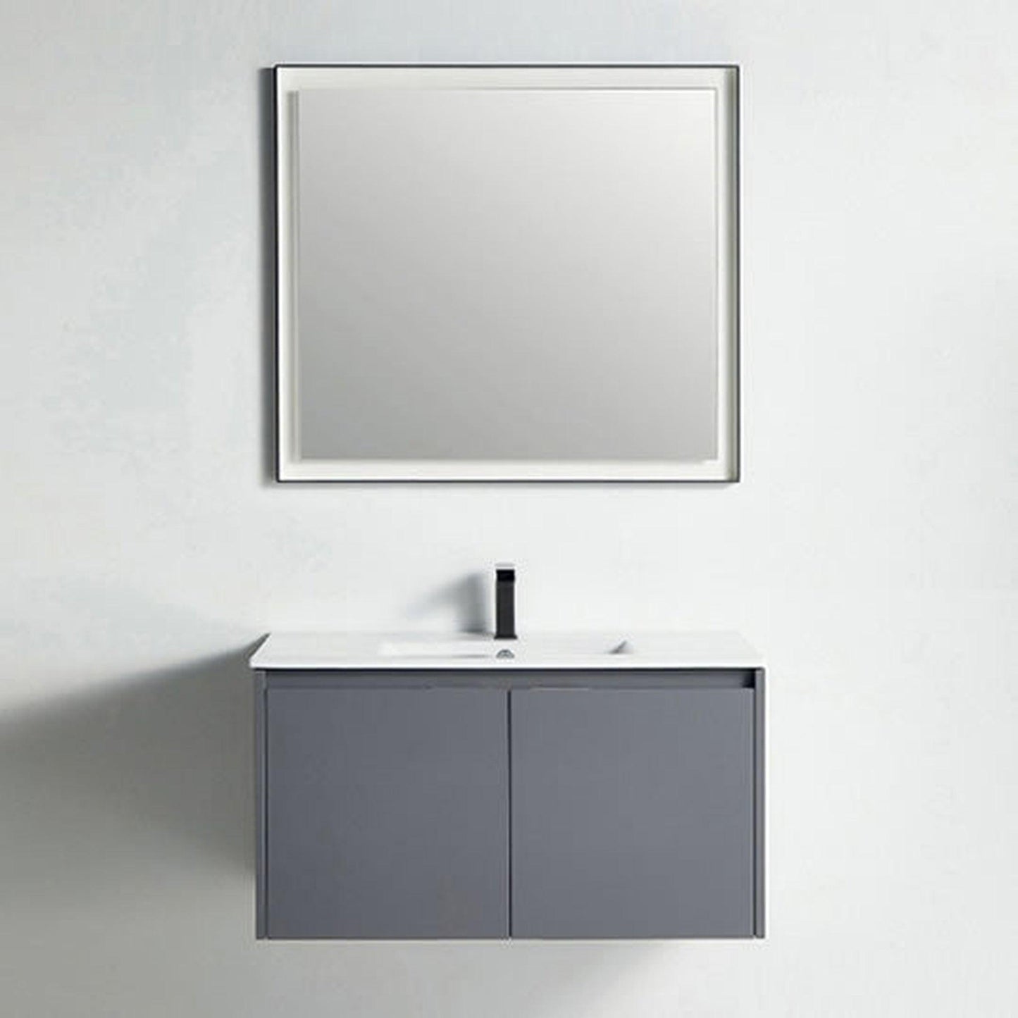 BNK BCB1836RG Miami Rock Grey Vanity Only Two-Door Soft Close