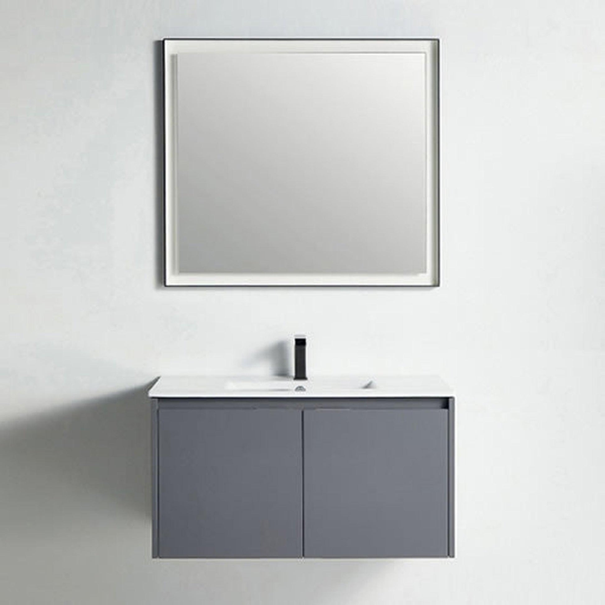 BNK BCB1836RG Miami Rock Grey Vanity Only Two-Door Soft Close