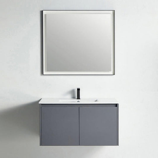 BNK BCB1836RG Miami Rock Grey Vanity Only Two-Door Soft Close