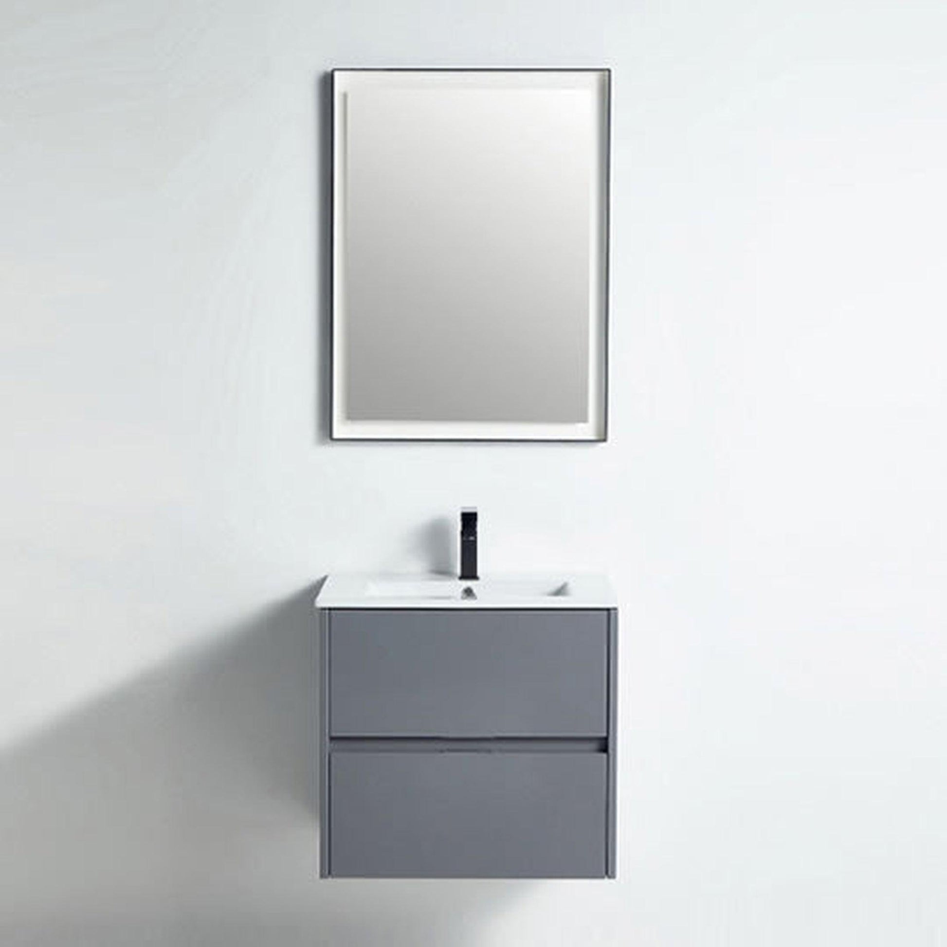 BNK BCB1924RG York Rock Grey Vanity Only Two Drawer Soft Close