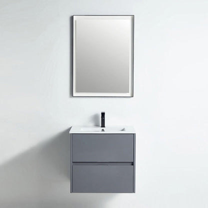 BNK BCB1924RG York Rock Grey Vanity Only Two Drawer Soft Close