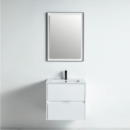 BNK BCB1924WH York White Matt Vanity Only Two Drawer Soft Close