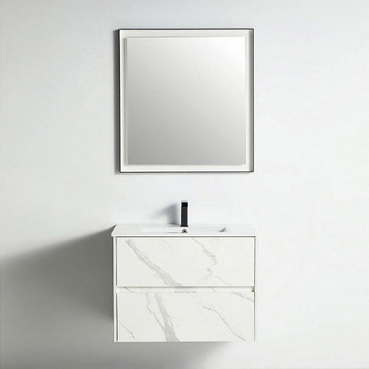 BNK BCB1930WMG York White Mable Grain Vanity Only Two Drawer Soft Close