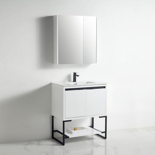 BNK BCB2030WH Zurich White Matt Vanity Only Two-Door Soft Close