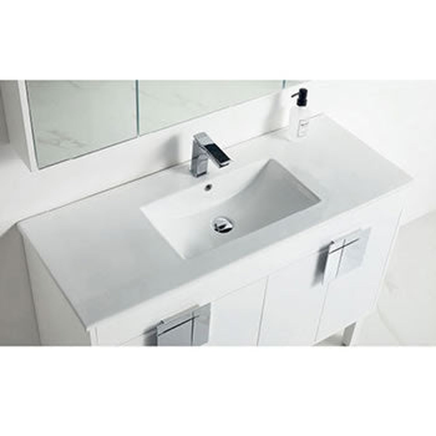 BNK BCB2148 Nairobi White Matt Vanity Only Three-Door One Inside Drawer Soft Close