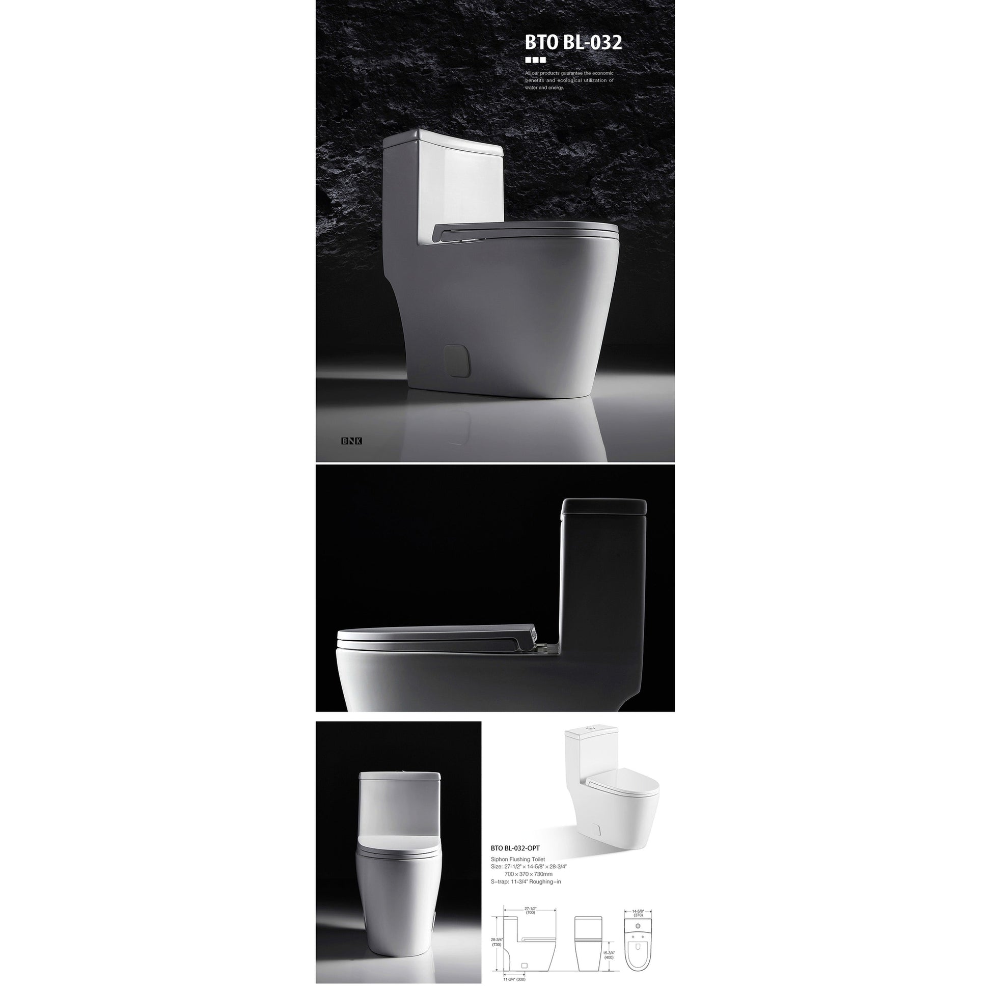 BNK BTO BL-032 Siphon Flushing Toilet