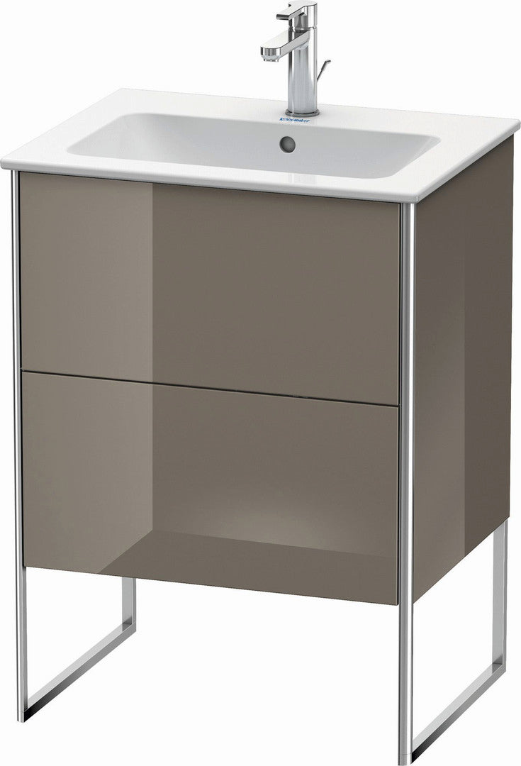 Duravit XSquare 24" Flannel Gray Two Drawer Floorstanding Vanity Unit (XS444508989)