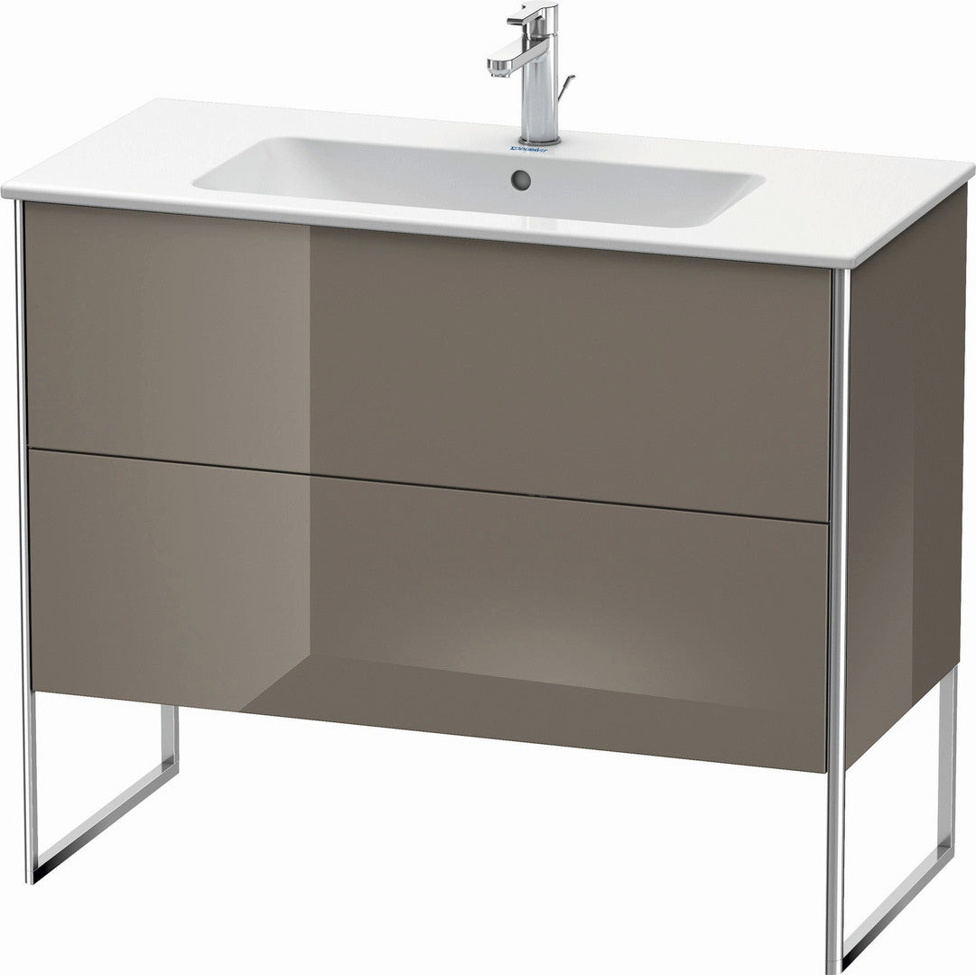 Duravit XSquare 40" Flannel Gray Two Drawer Floorstanding Vanity Unit (XS444708989)