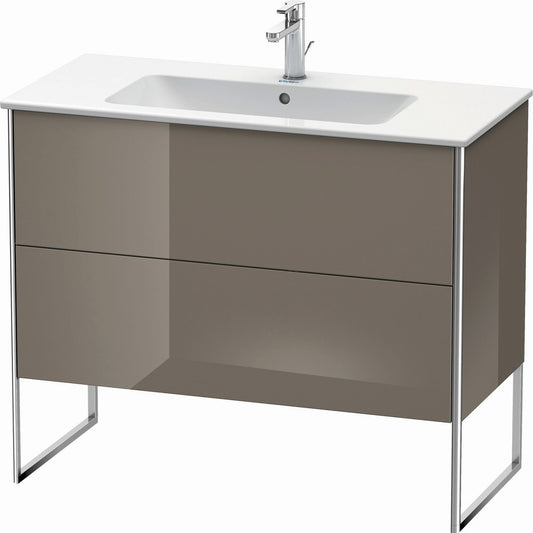 Duravit XSquare 40" Flannel Gray Two Drawer Floorstanding Vanity Unit (XS444708989)