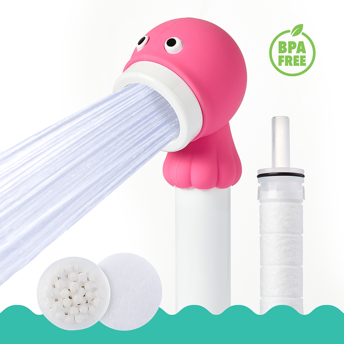 Barumi Livo Octopus Pink Showerhead