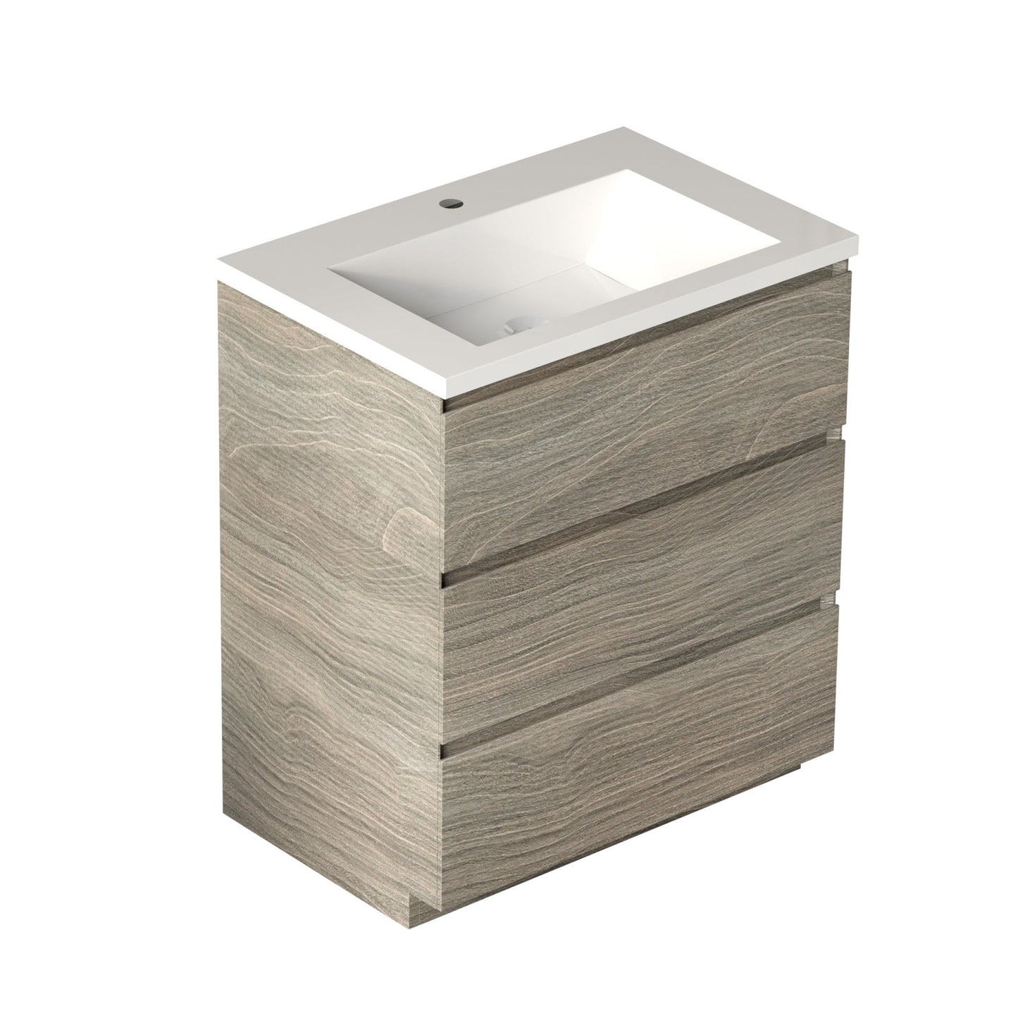 Bathlyn Cascade 30" Maple Grey Bathroom Vanity
