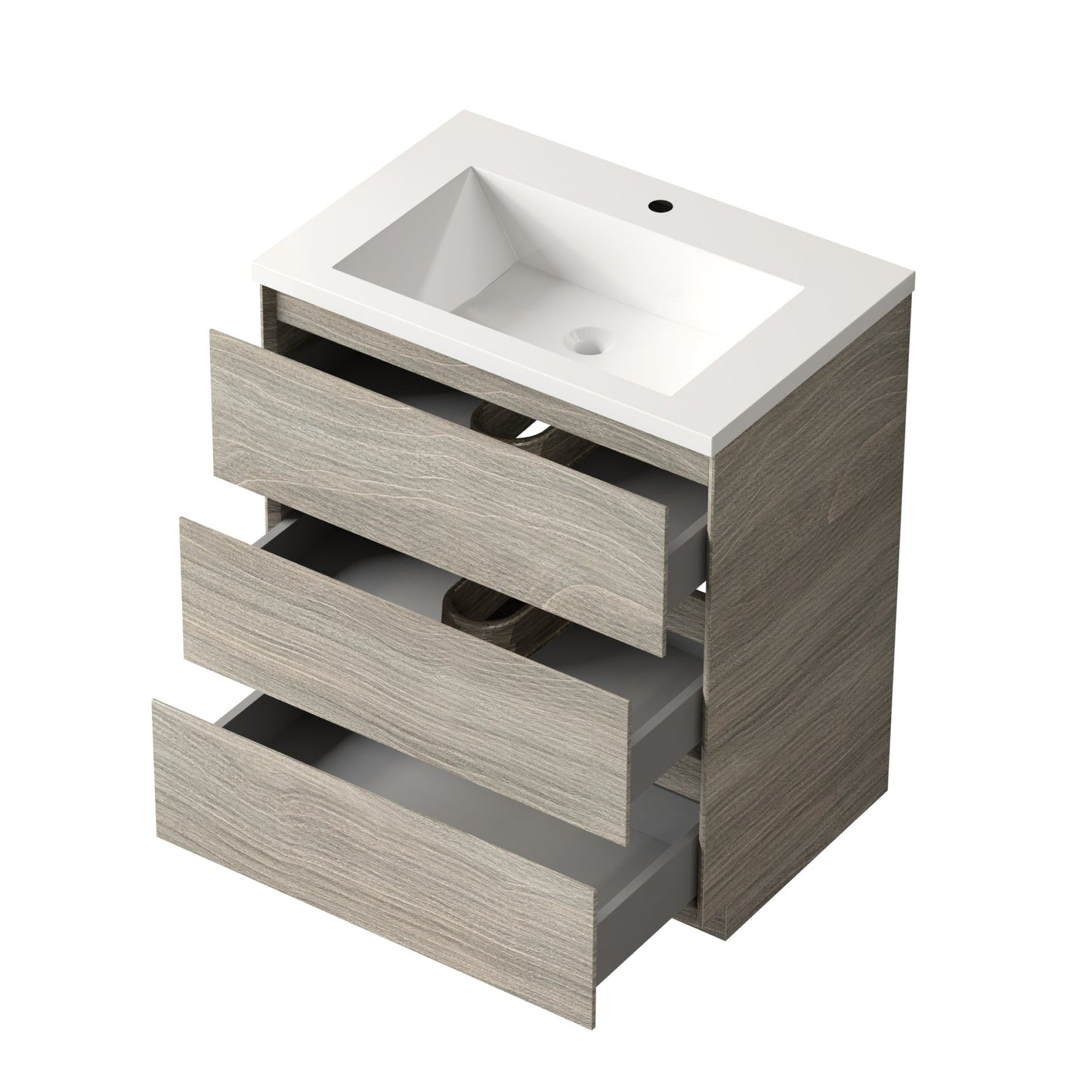 Bathlyn Cascade 30" Maple Grey Bathroom Vanity