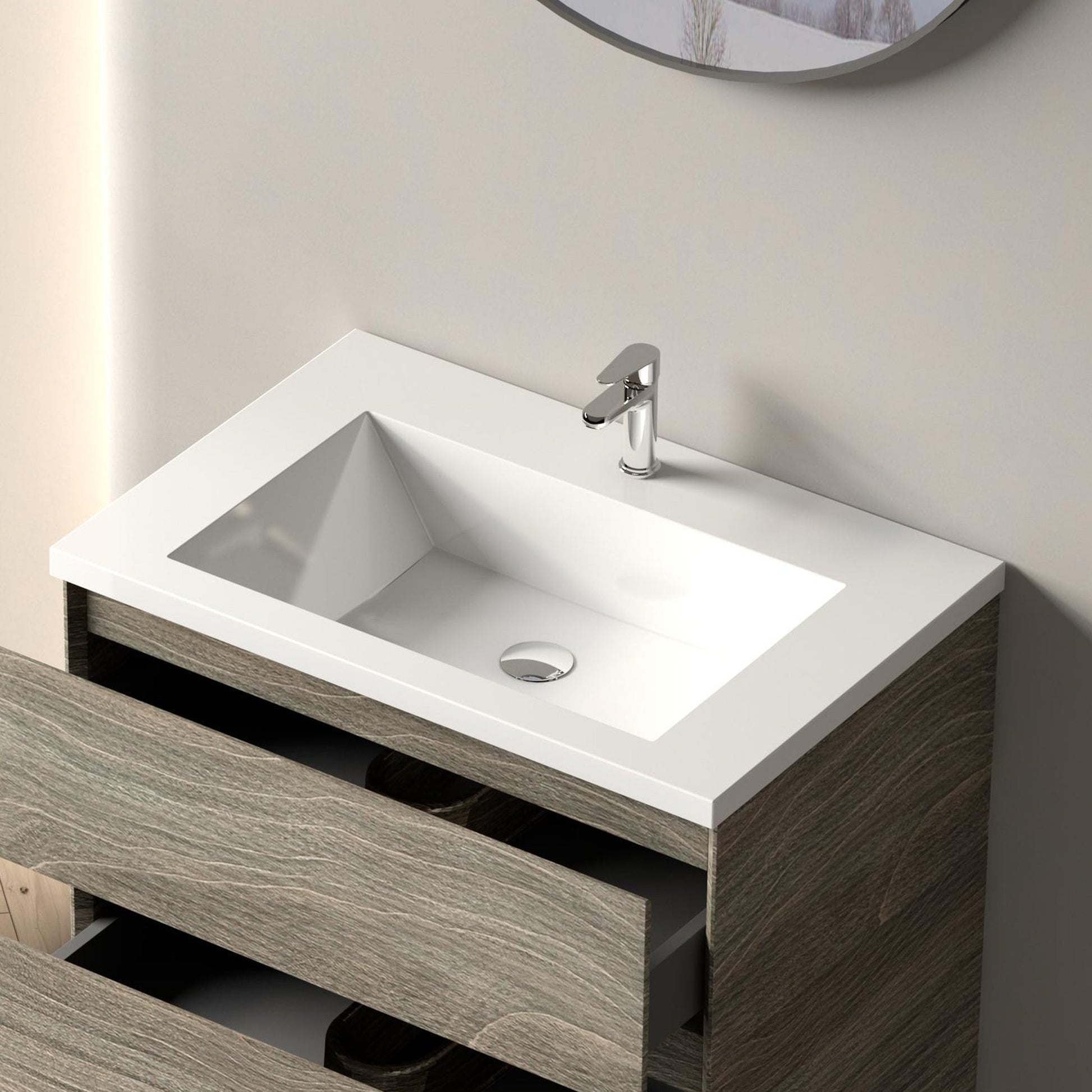 Bathlyn Cascade 30" Maple Grey Bathroom Vanity