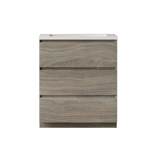 Bathlyn Cascade 30" Maple Grey Bathroom Vanity