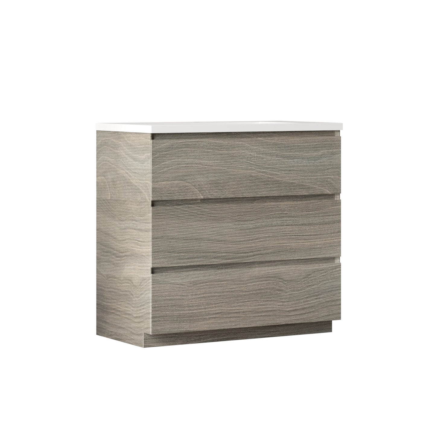 Bathlyn Cascade 36" Maple Grey Bathroom Vanity