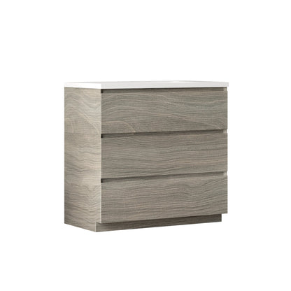 Bathlyn Cascade 36" Maple Grey Bathroom Vanity
