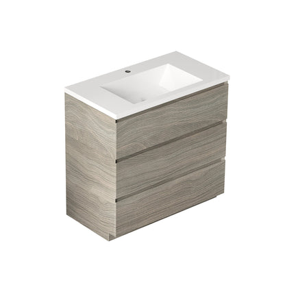 Bathlyn Cascade 36" Maple Grey Bathroom Vanity