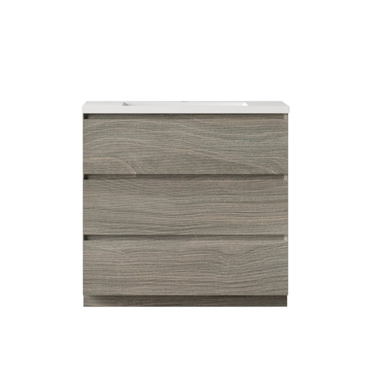 Bathlyn Cascade 36" Maple Grey Bathroom Vanity