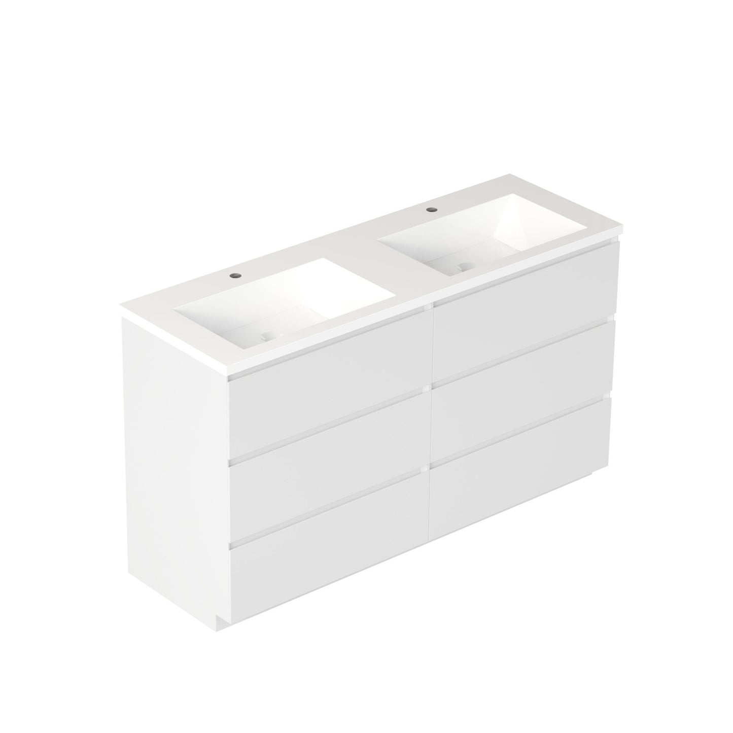 Bathlyn Cascade 60" White Bathroom Vanity