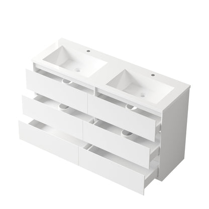 Bathlyn Cascade 60" White Bathroom Vanity