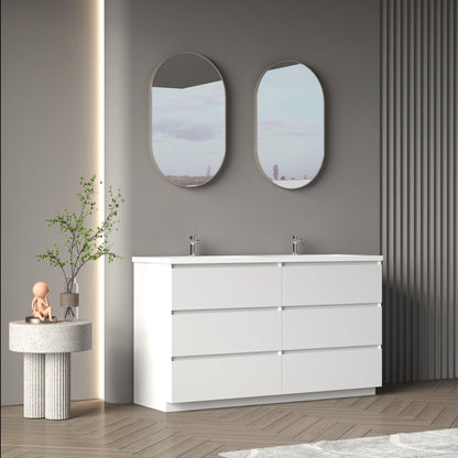 Bathlyn Cascade 60" White Bathroom Vanity