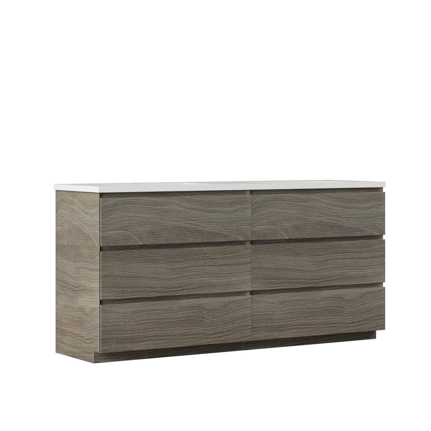 Bathlyn Cascade 72" Maple Grey Bathroom Vanity