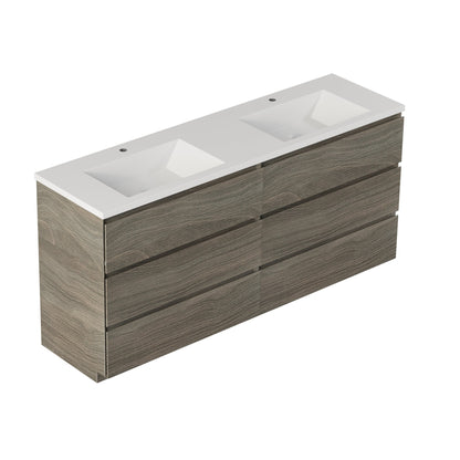 Bathlyn Cascade 72" Maple Grey Bathroom Vanity