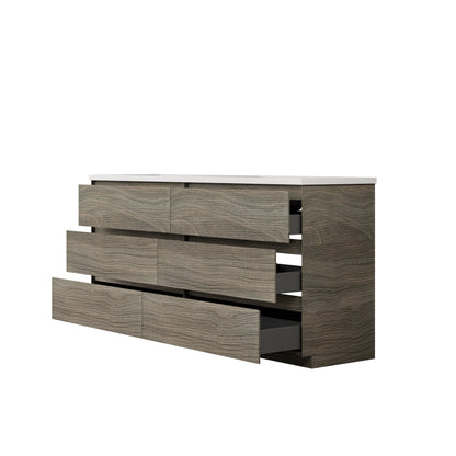 Bathlyn Cascade 72" Maple Grey Bathroom Vanity