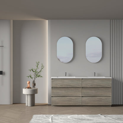 Bathlyn Cascade 72" Maple Grey Bathroom Vanity