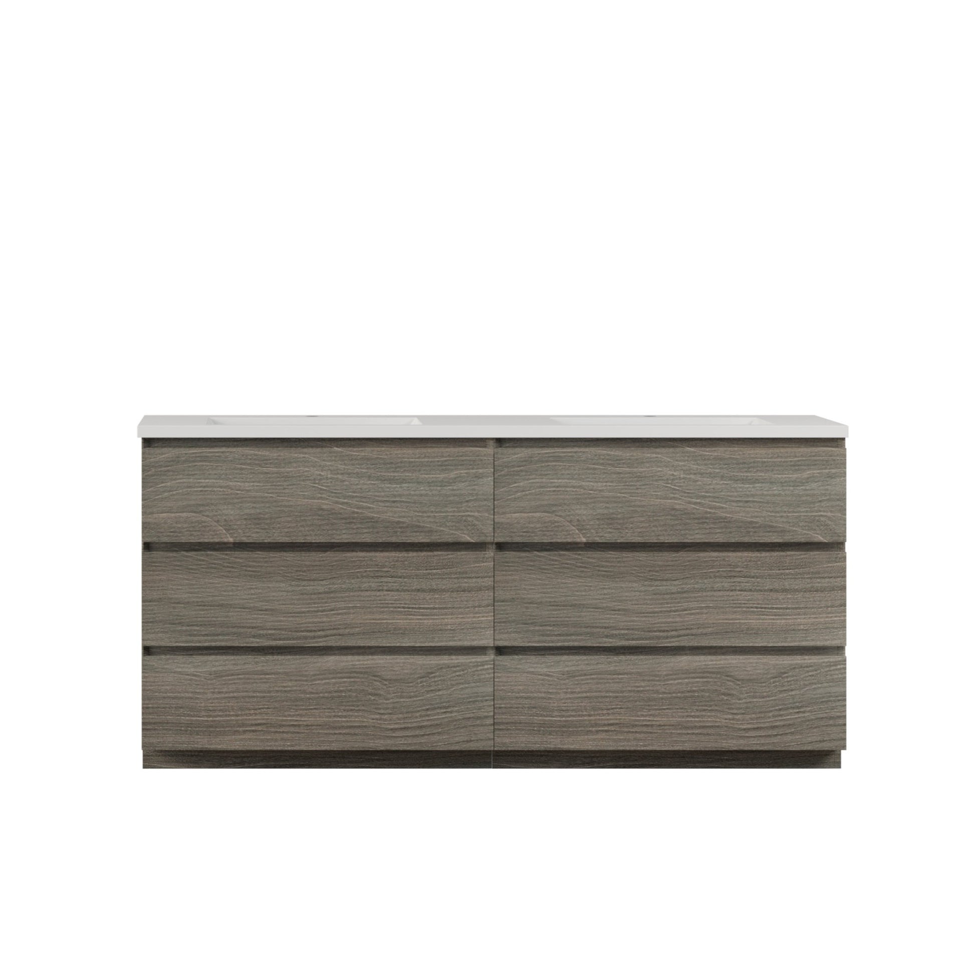Bathlyn Cascade 72" Maple Grey Bathroom Vanity