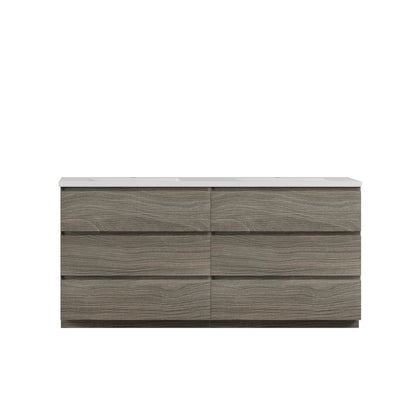 Bathlyn Cascade 72" Maple Grey Bathroom Vanity
