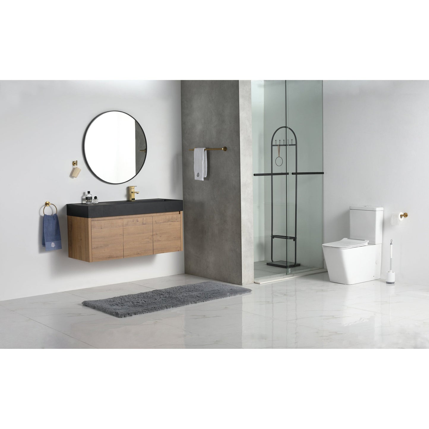 Bathlyn Elizabeth 4-Piece Satin Nickel Stainless Steel Bathroom Hardware Set