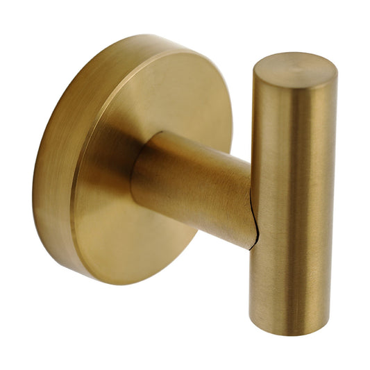 Bathlyn Elizabeth Brass Gold Stainless Steel J-Hook Robe Hook