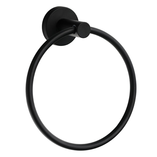Bathlyn Elizabeth Matte Black Stainless Steel Wall Mounted Towel Ring