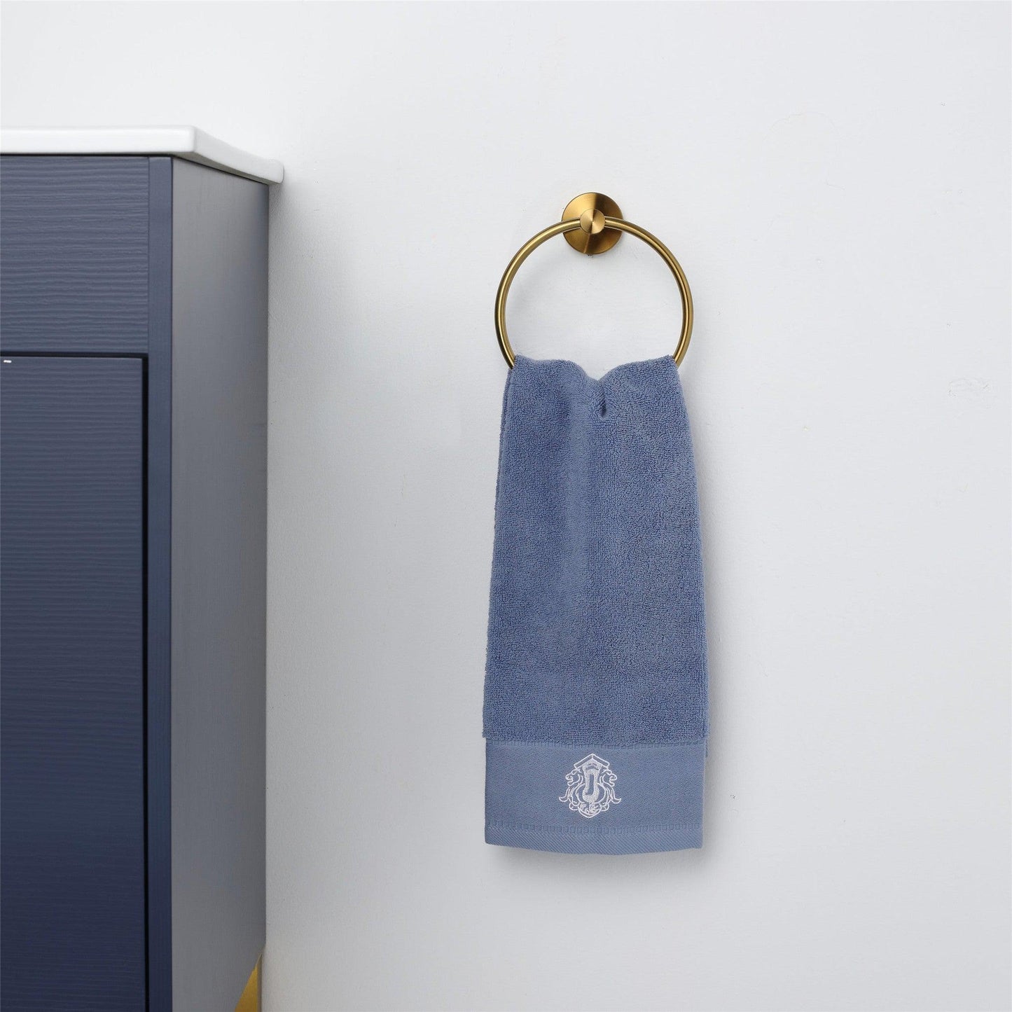 Bathlyn Elizabeth Set of 2 Brass Gold Stainless Steel Wall Mounted Towel Ring