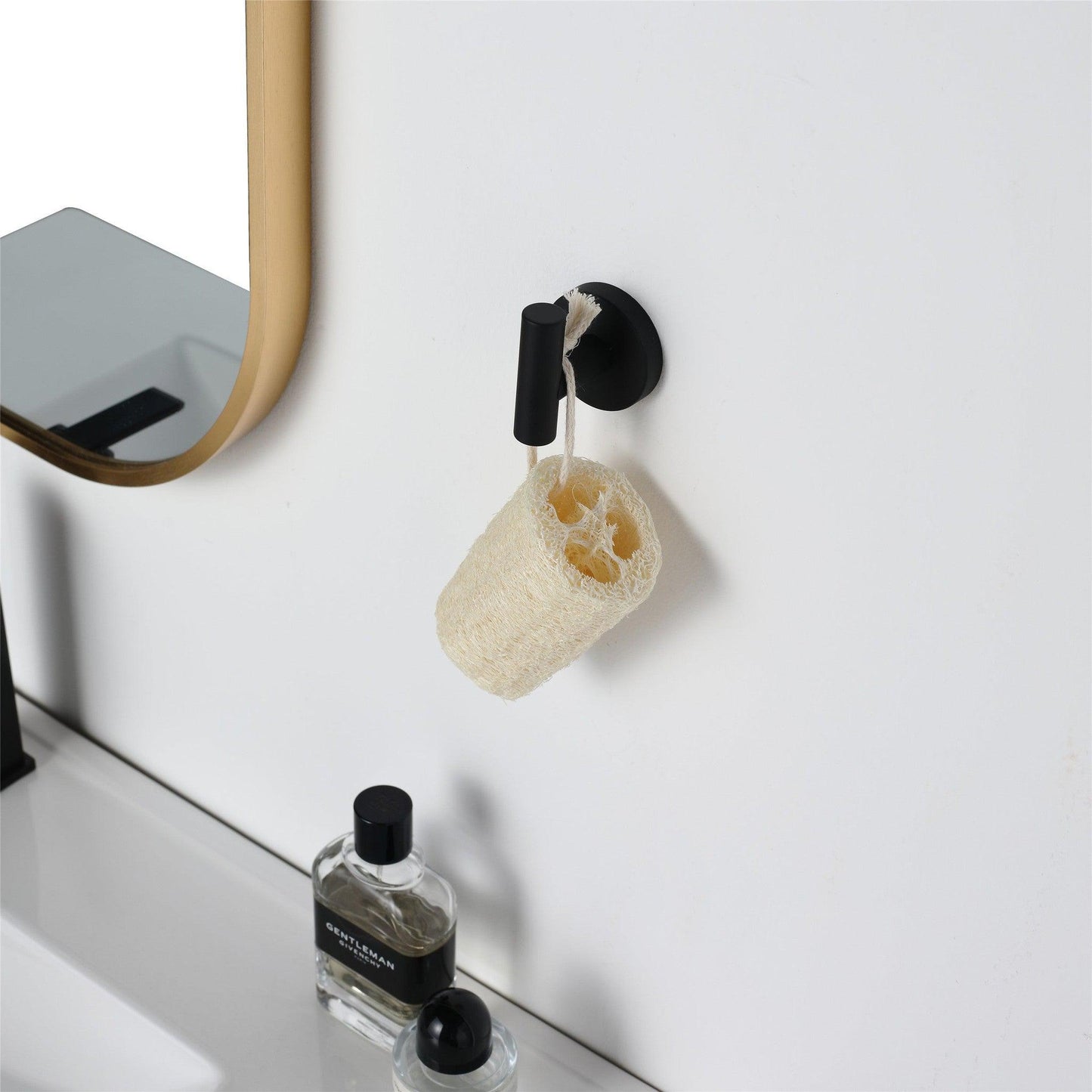 Bathlyn Elizabeth Set of 2 Matte Black Stainless Steel J-Hook Robe Hook