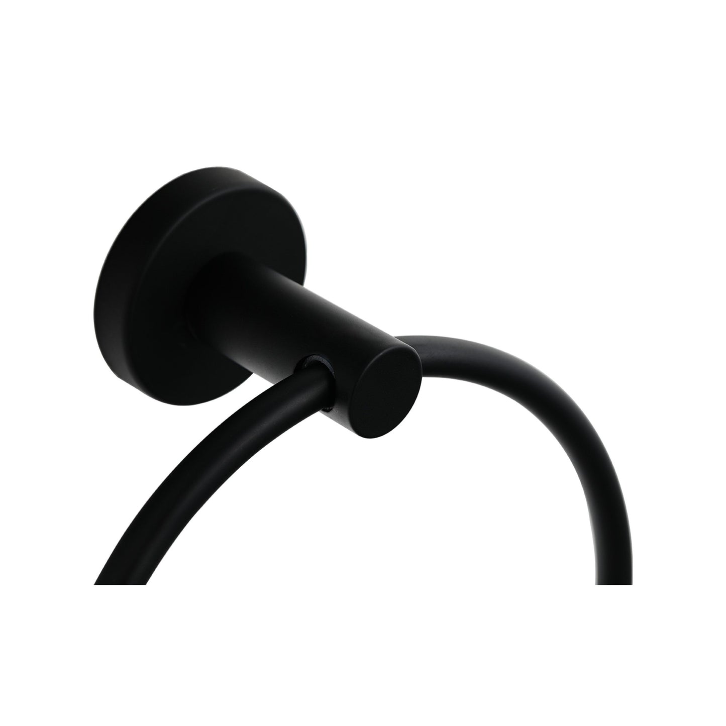 Bathlyn Elizabeth Set of 2 Matte Black Stainless Steel Wall Mounted Towel Ring
