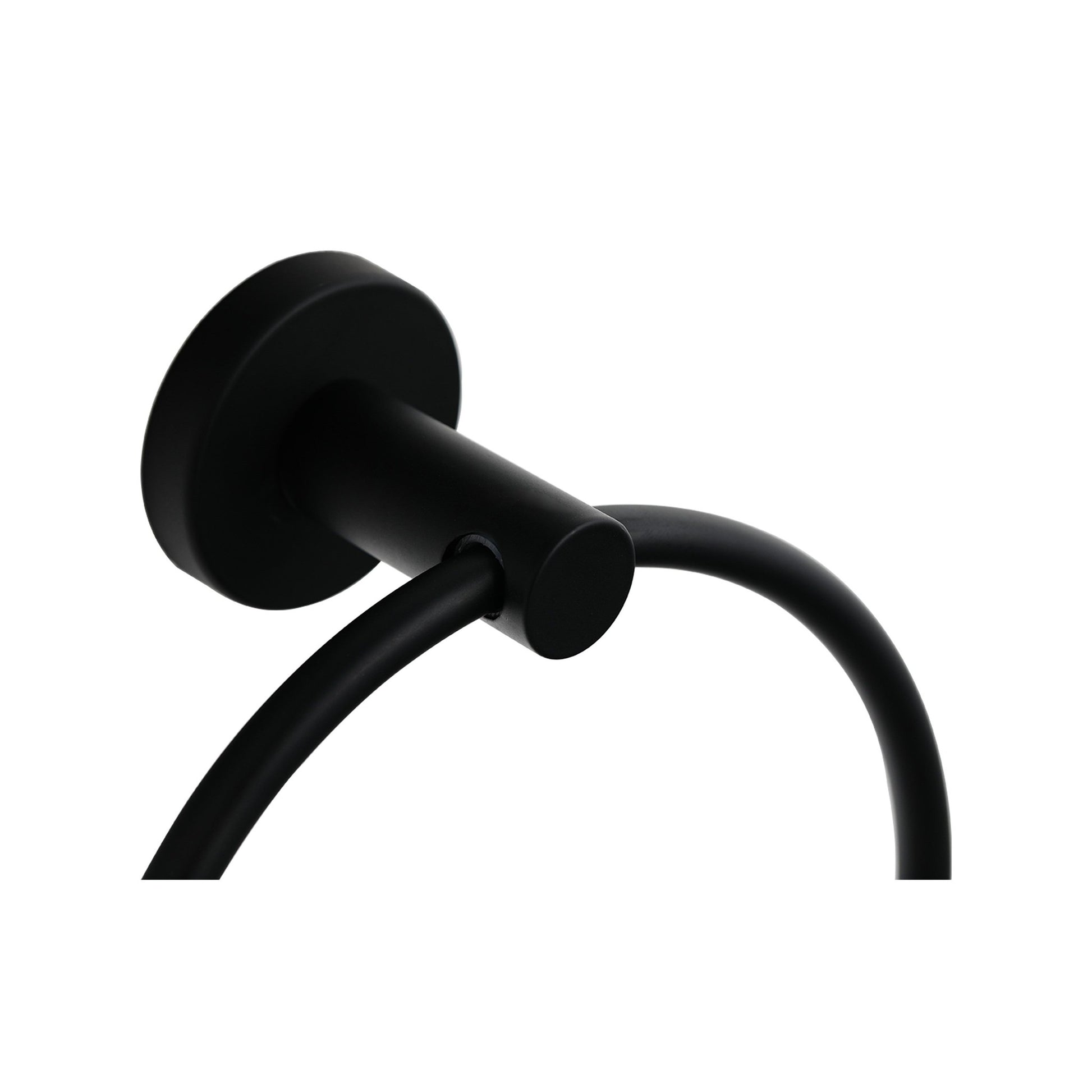 Bathlyn Elizabeth Set of 2 Matte Black Stainless Steel Wall Mounted Towel Ring