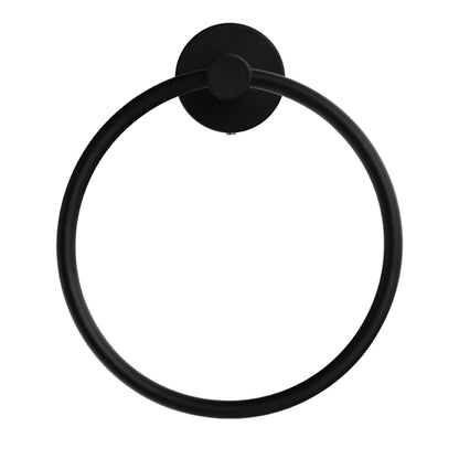 Bathlyn Elizabeth Set of 2 Matte Black Stainless Steel Wall Mounted Towel Ring