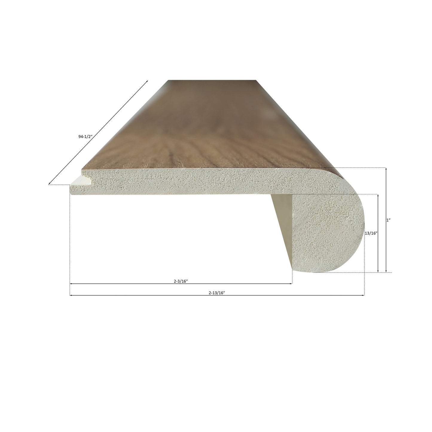 Bathlyn Garrett Collection American Hickory Flush Stairnose Molding