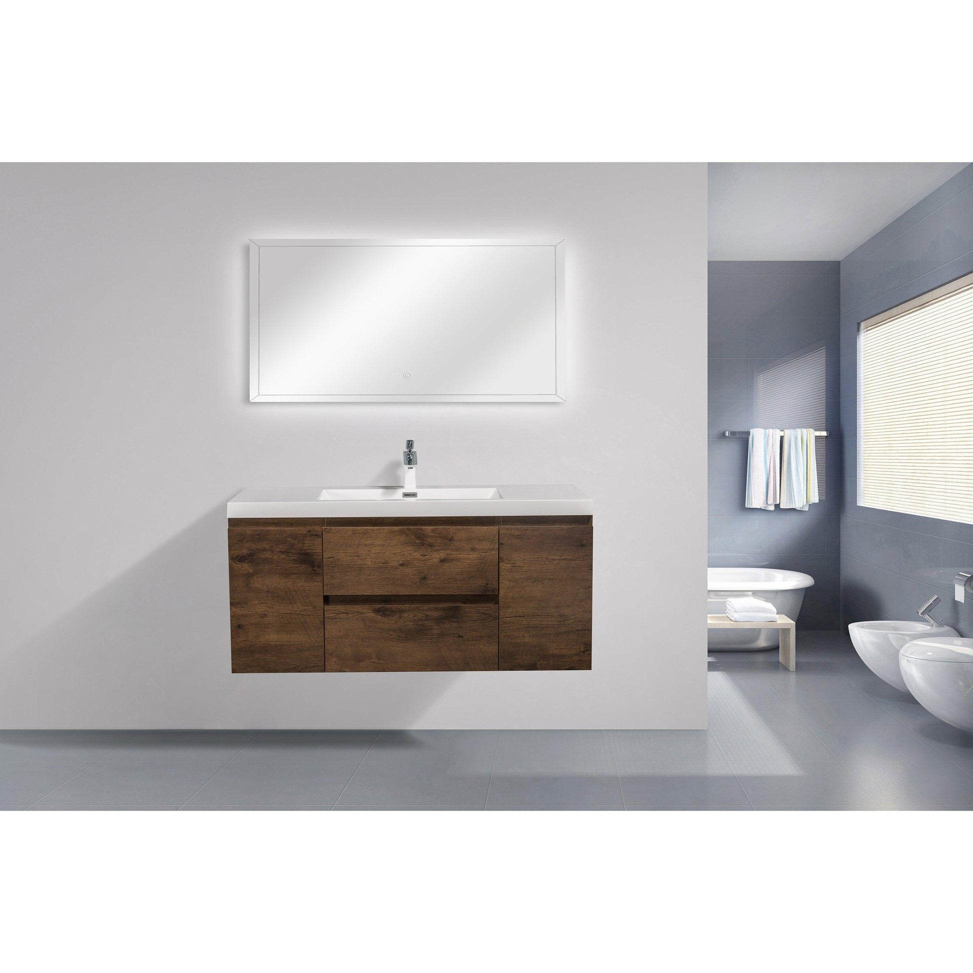 Bathlyn Newport 47" Rose Wood Bathroom Vanity