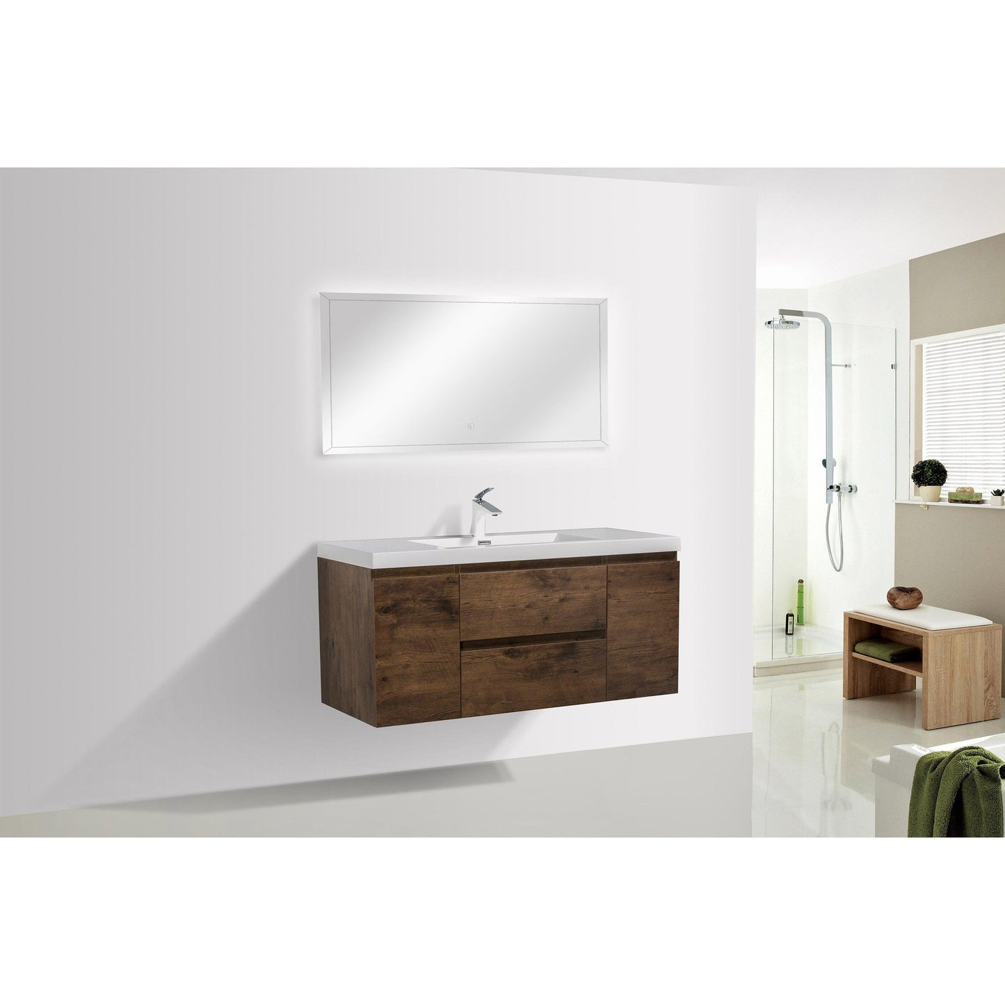 Bathlyn Newport 47" Rose Wood Bathroom Vanity