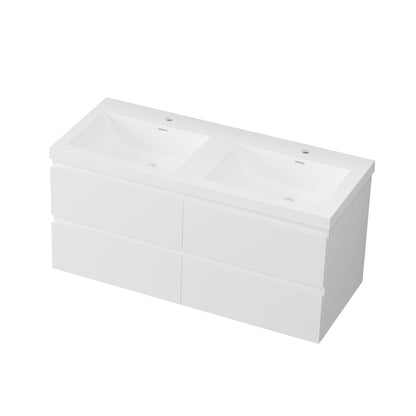 Bathlyn Newport 48" Double Sink White Bathroom Vanity