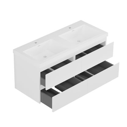 Bathlyn Newport 48" Double Sink White Bathroom Vanity