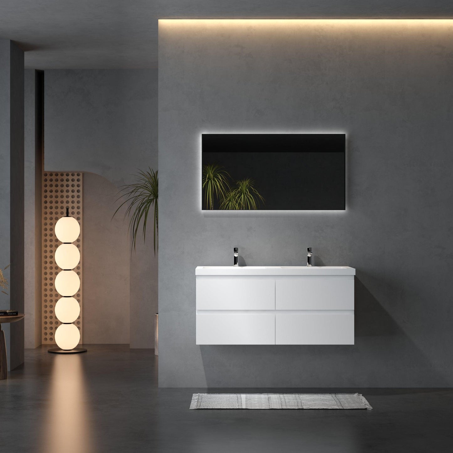 Bathlyn Newport 48" Double Sink White Bathroom Vanity