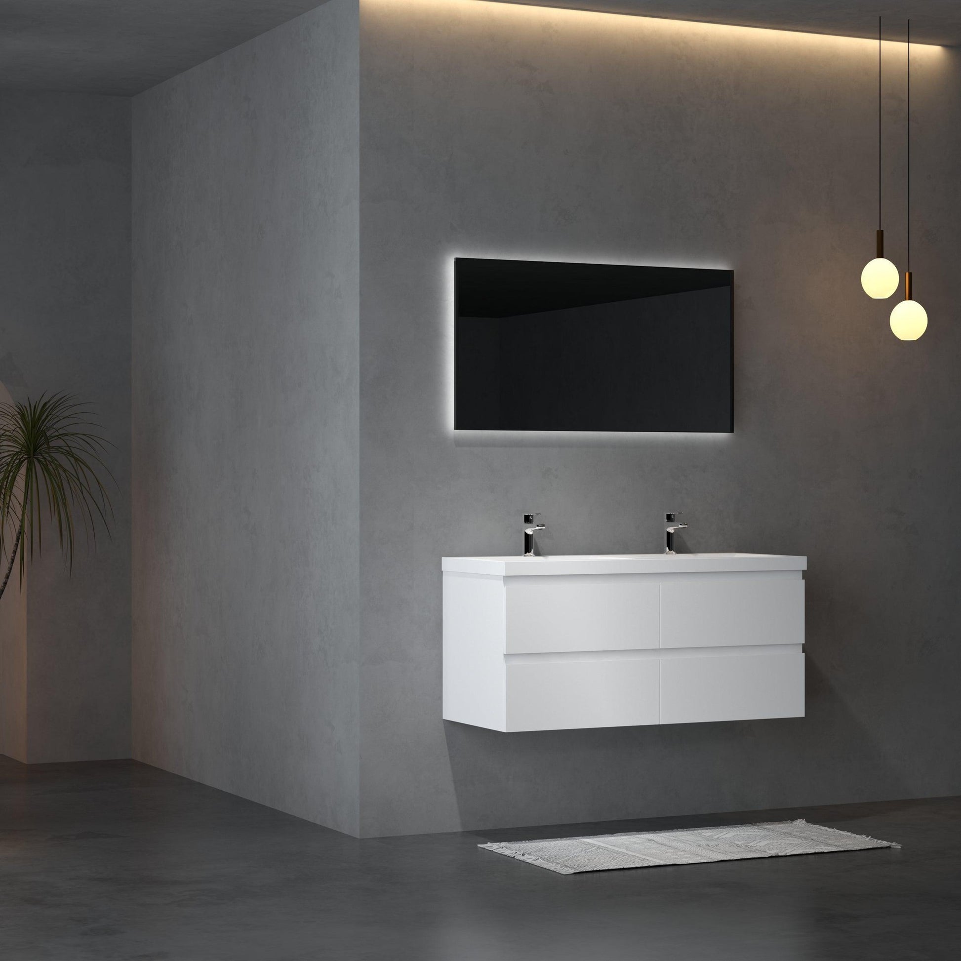 Bathlyn Newport 48" Double Sink White Bathroom Vanity