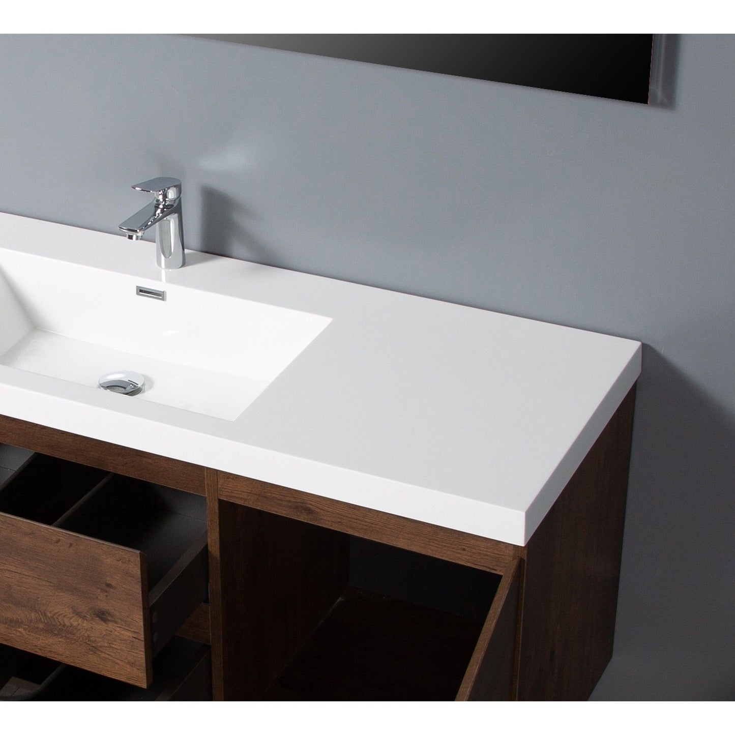 Bathlyn Newport 60" Rose Wood Bathroom Vanity