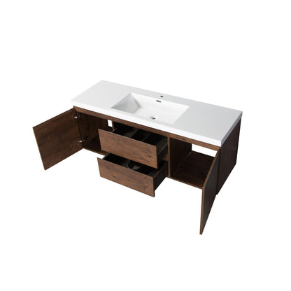 Bathlyn Newport 60" Rose Wood Bathroom Vanity