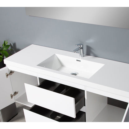 Bathlyn Newport 60" White Bathroom Vanity