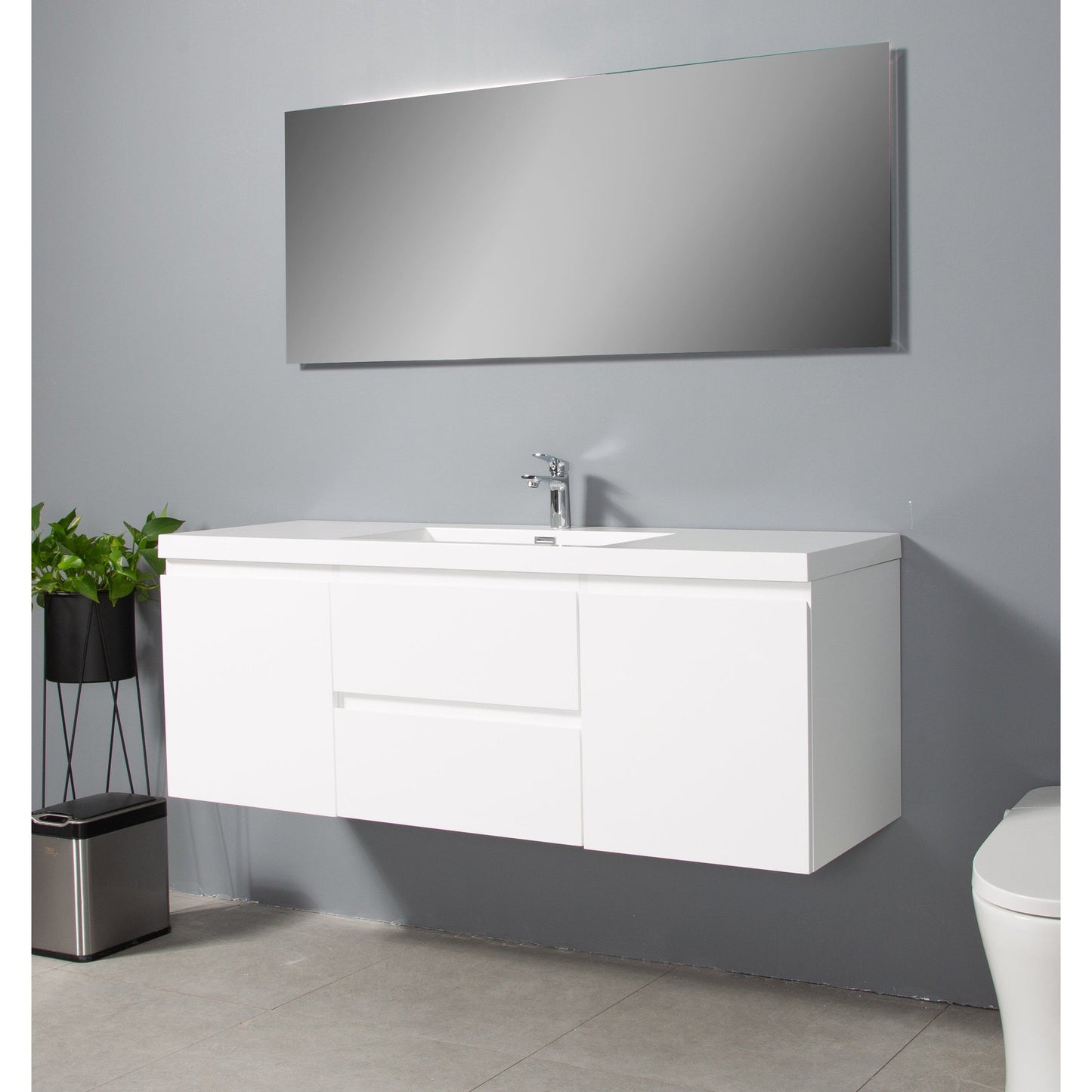 Bathlyn Newport 60" White Bathroom Vanity
